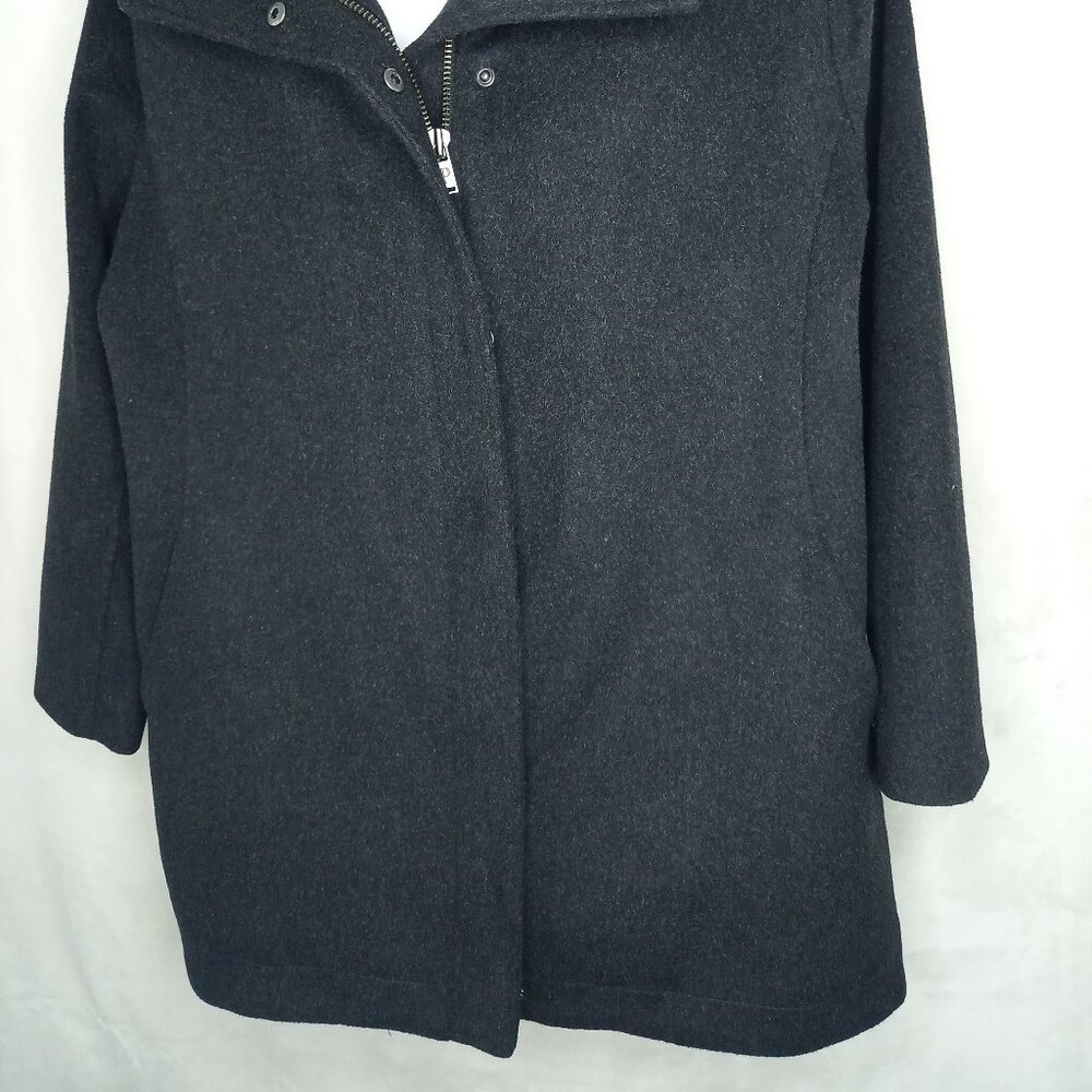 Pendleton Gray Wool Long Coat Jacket (L) - image 4